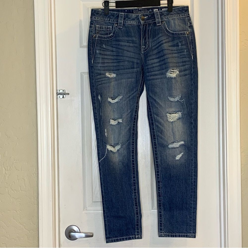 Miss Me Boyfriend Ankle Distressed Jeans Size 26